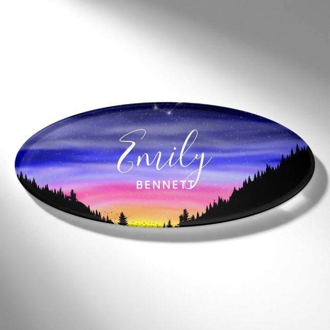 Badge D'identification Balise Nom de nuit du diamant (Devant)