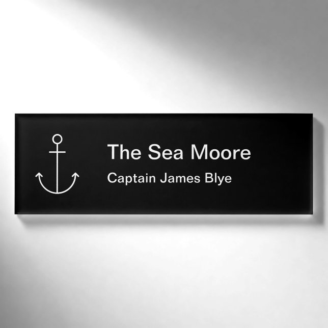 Badge D'identification Balise Nom du capitaine du bateau nautique (Devant)