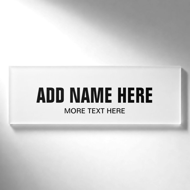 Badge D'identification Balises de nom magnétique avec nom personnalisé po (Devant)