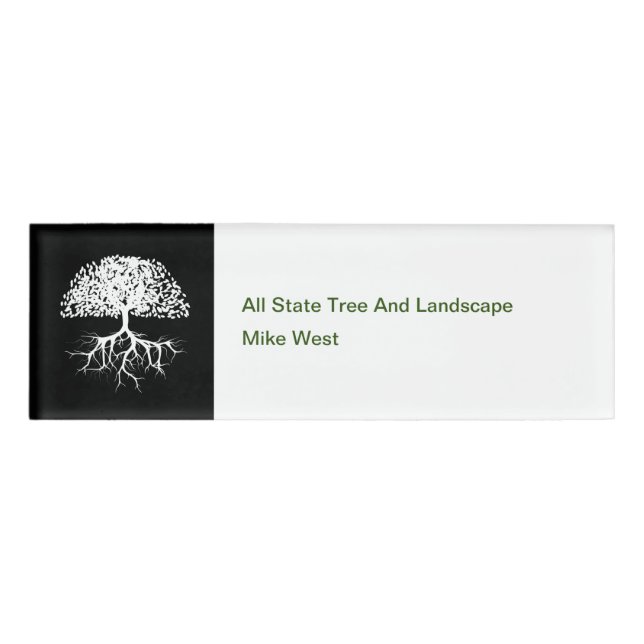 Badge D'identification Balises Du Nom De L'Employé Du Service Arbre Et Pa (Devant)