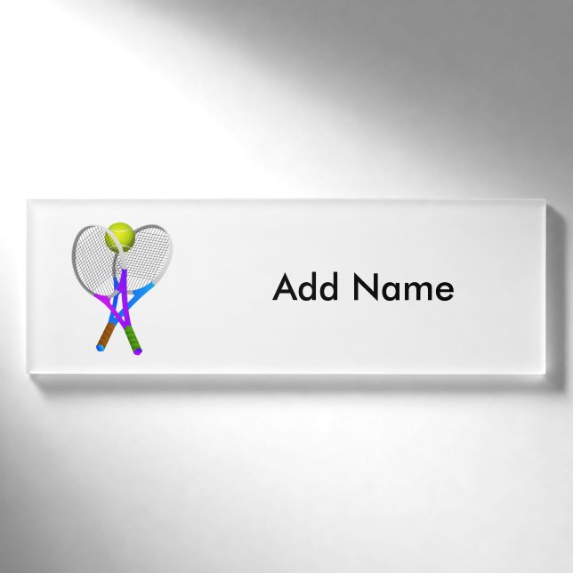 Badge D'identification Balle de tennis et raquettes (Devant)