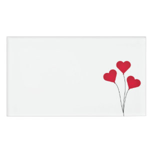 Badge D'identification Ballons de coeur mignons