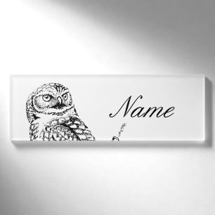 Badge D'identification Barne Owl Thunder_Cove