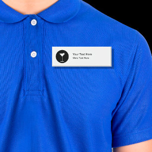 Badge D'identification Bartender Simple Modern Staff Name Tags