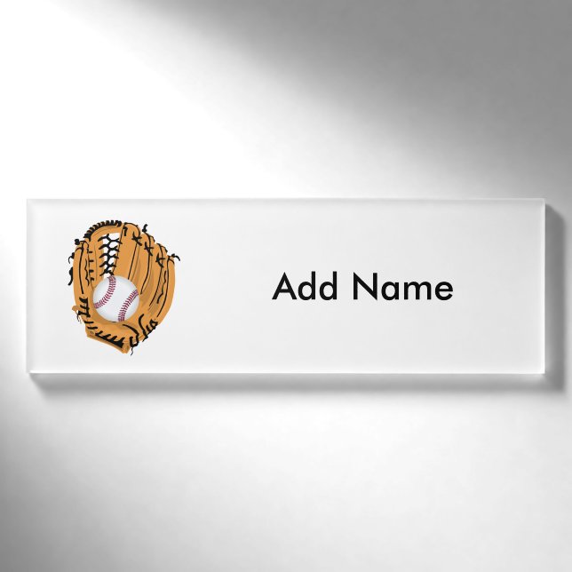 Badge D'identification Baseball Mitt et Ball (Devant)