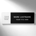 Basic Ajouter Logo Minimaliste Black White Magnet