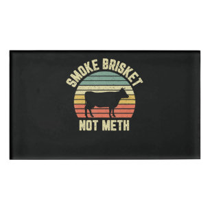 Badge D'identification Bbq Fumée Brisket Drôle Pas Novelty Grilling