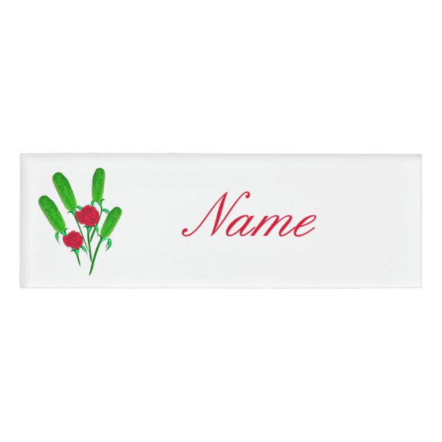 Badge D'identification Beau bouquet de chiche avec Thunder_Cove Rose (Devant)