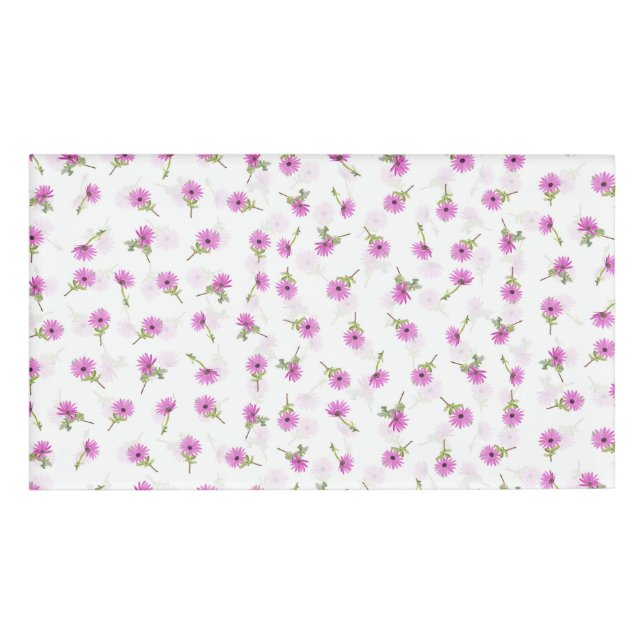 Badge D'identification Belle Lavande Purple Daisy Design (Devant)