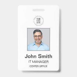 badge d'identification blanc