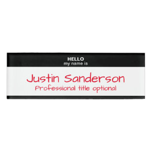 Badge D'identification Bonjour mon nom est - l'étiquette nommée