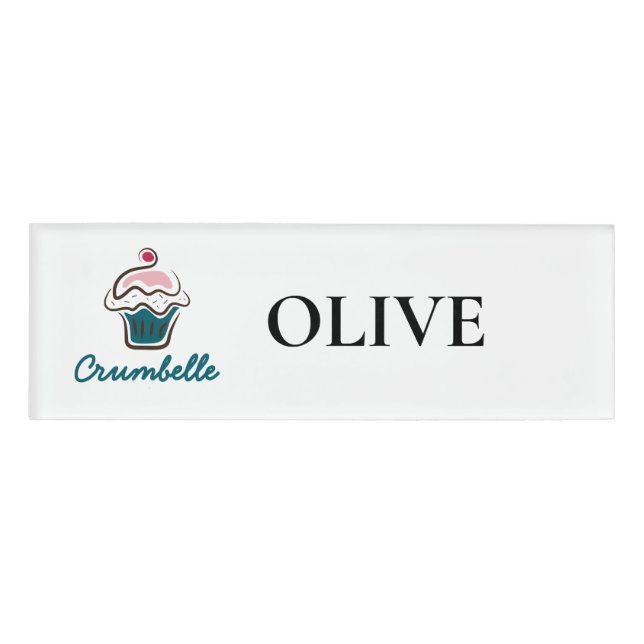 Badge D'identification Boulangerie Cupcake personnalisée Logo Nom commerc (Devant)