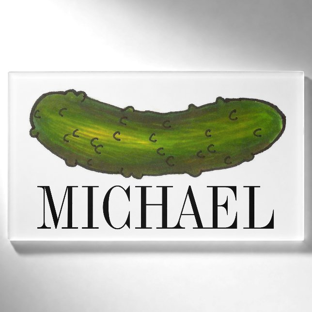 Badge D'identification Brochure croustillante Green Kosher Dill (Devant)