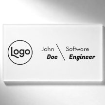budget Custom Logo Employee Name Tag