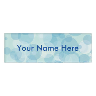 Badge D'identification Bulles bleues