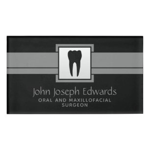 Badge D'identification bureau professionnel de dentiste de damassé