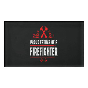 Badge D'identification Cadeau pompier   Père Fière D'Un Pompier