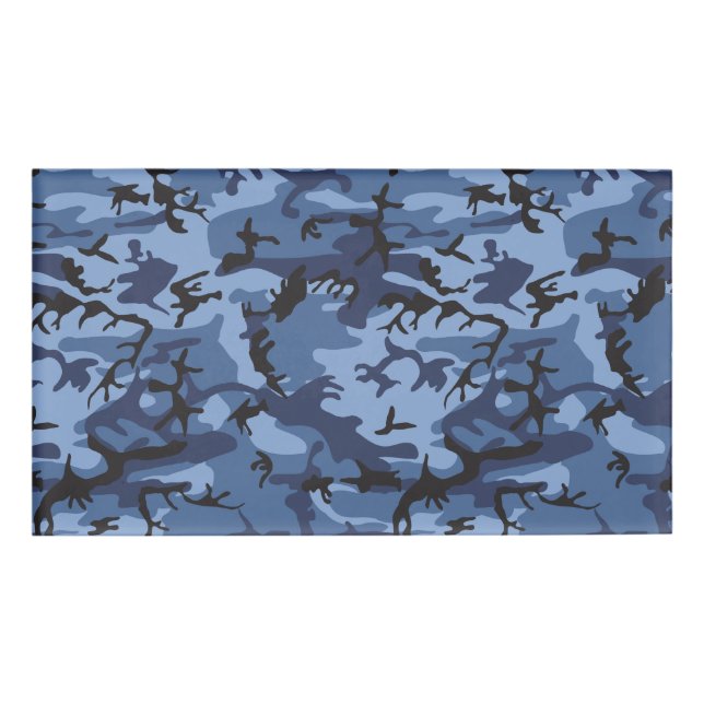 Badge D'identification Camouflage bleu marine, Militaire, Armée (Devant)