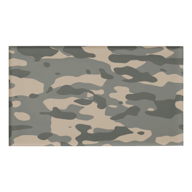 Badge D'identification Camouflage gris (Devant)