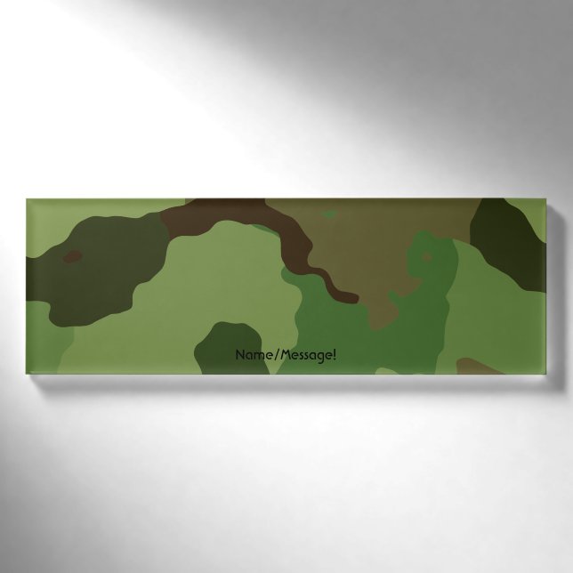 Badge D'identification Camouflage militaire traditionnel (Devant)