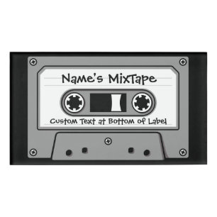 Badge D'identification Cassette audio Grey