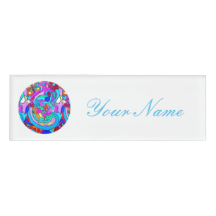 Badge D'identification cercle d'amour super hippie