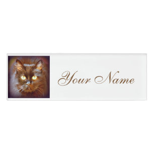 Badge D'identification chat noir