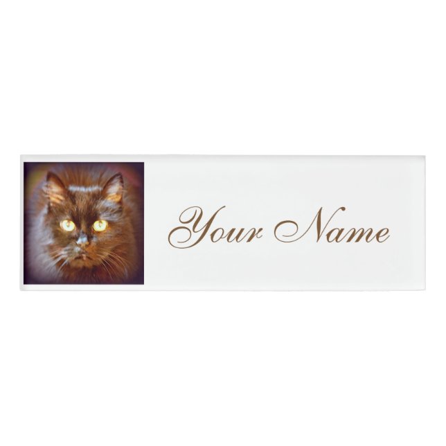 Badge D'identification chat noir (Devant)