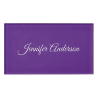 Chic Calligraphie Elégant Royal Purple Personnalis