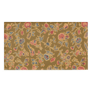 Badge D'identification Chintz Fleur Classique Joli Design Floral Doux