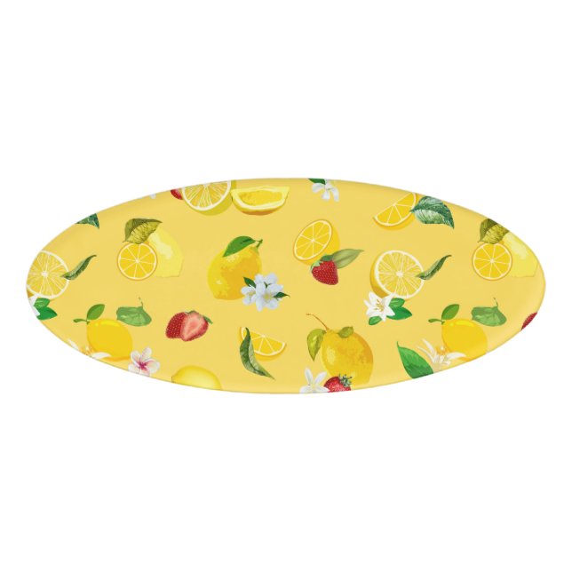 Badge D'identification Citron et fraise 3 (Devant)