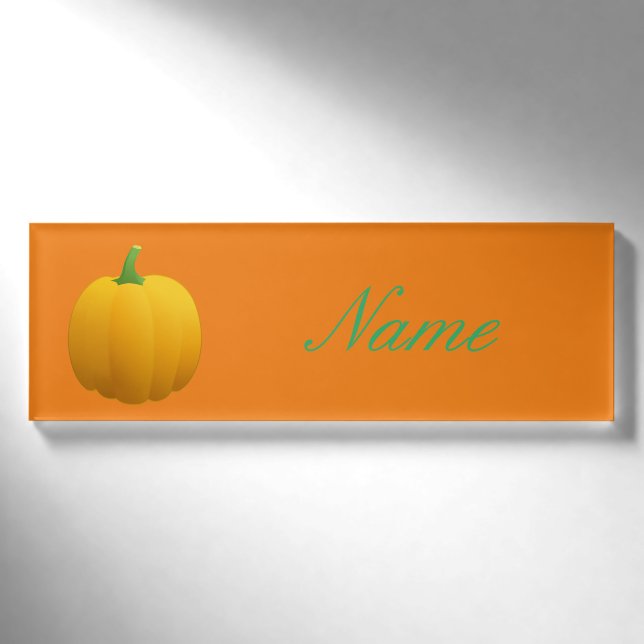 Badge D'identification Citrouille Halloween Thunder_Cove  (Devant)