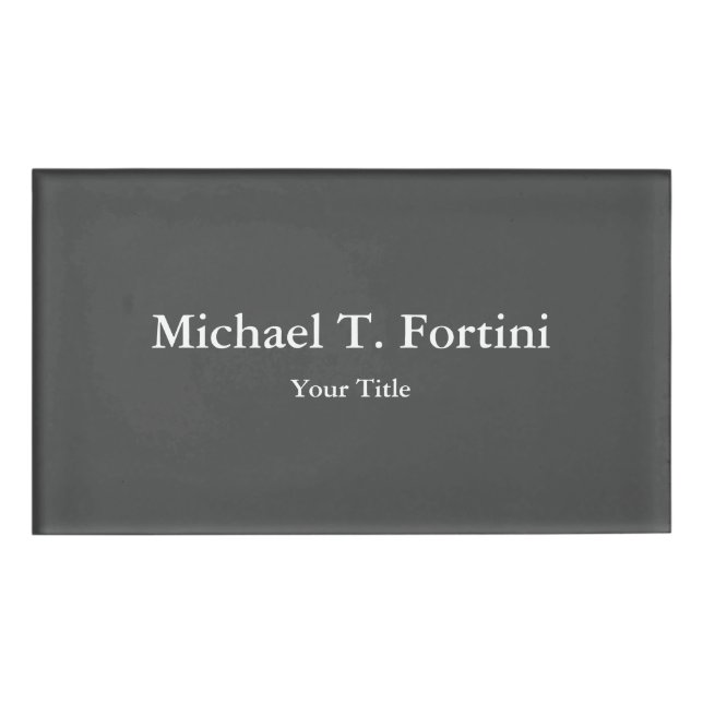 Badge D'identification Classé Unique Grey tendance Élégant (Devant)