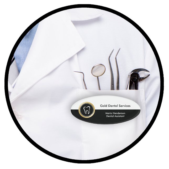 Badge D'identification Classy Dentist Office Nom du personnel Tags (Créateur téléchargé)