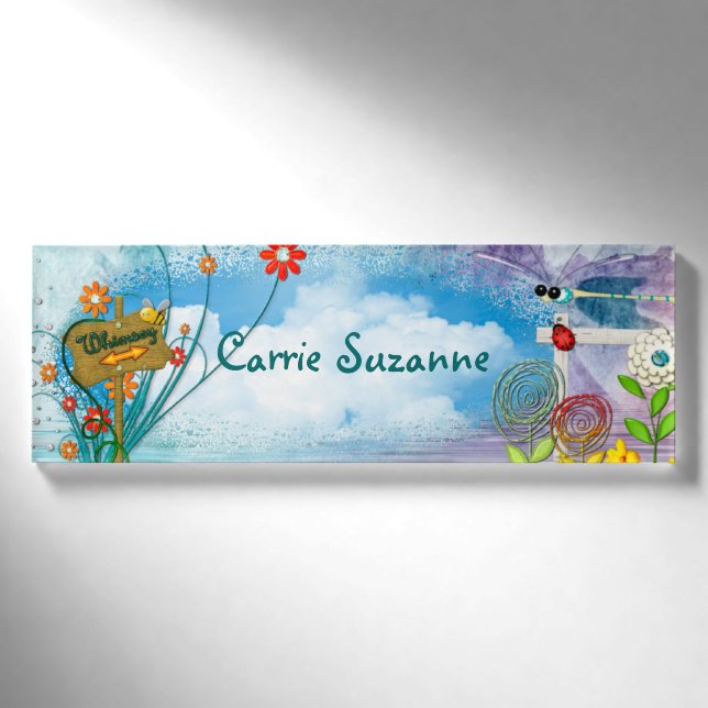 Badge D'identification Clear Blue Whimsey (Devant)
