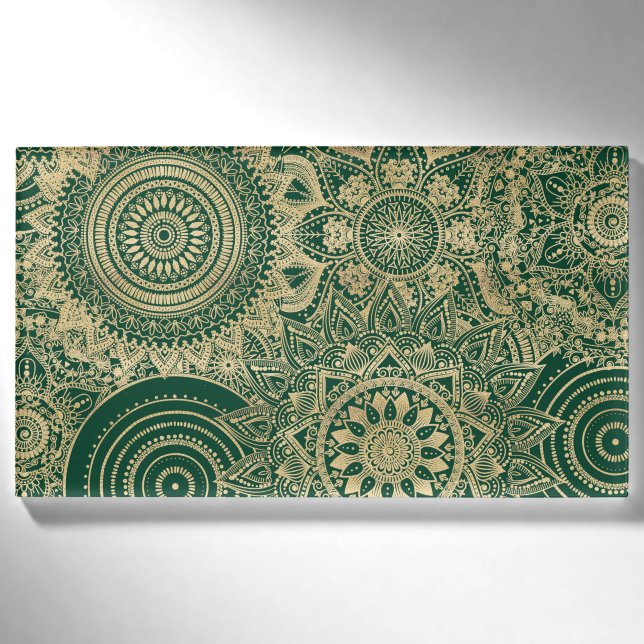 Badge D'identification Collection Mandala Gold Green (Devant)