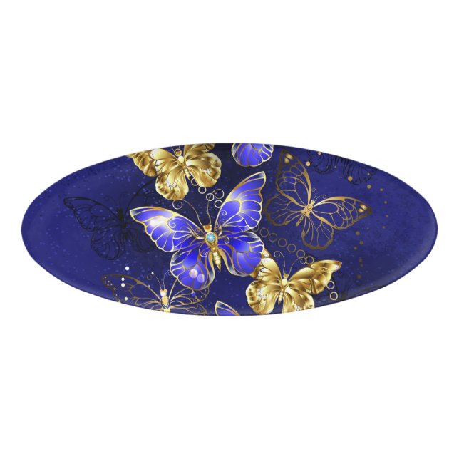 Badge D'identification Composition avec papillons Sapphire (Devant)