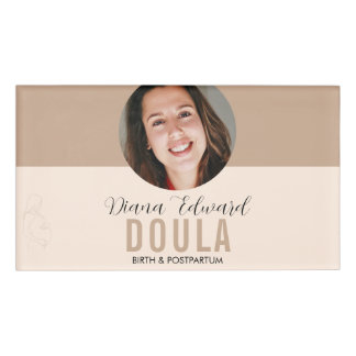 Badge D'identification Conception de photo d'identité de doula minimalist