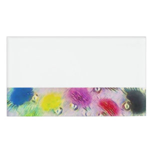 Badge D'identification conception Fluff Party de nom réutilisable