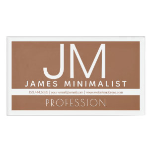 Badge D'identification Conception professionnelle moderne et minimale   B