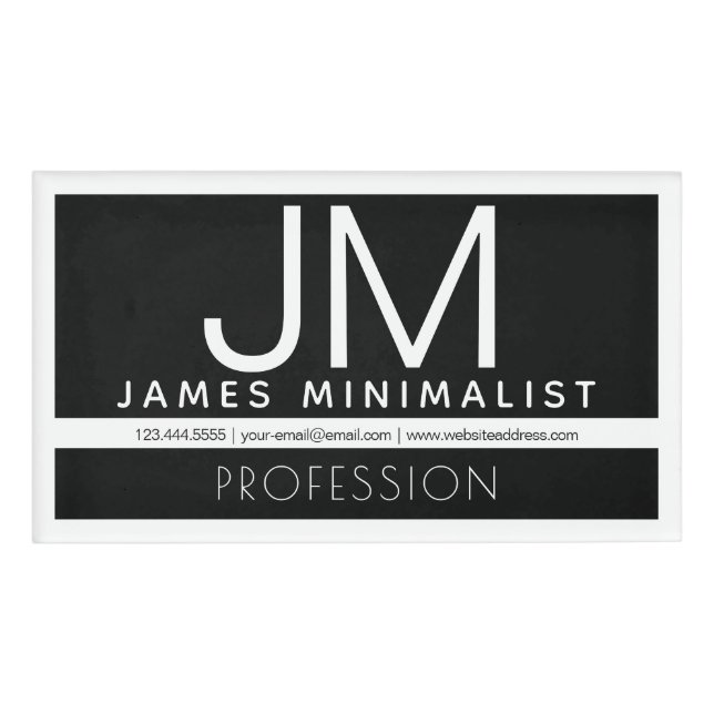 Badge D'identification Conception professionnelle moderne et minimale | N (Devant)