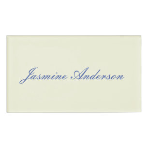 Badge D'identification Couleur Beige minimaliste moderne professionnelle