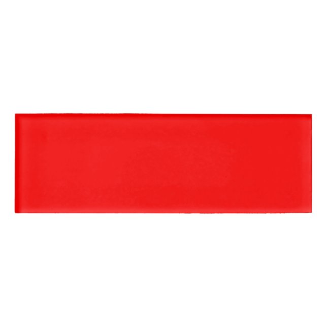 Badge D'identification Couleur simple rouge uni (Devant)