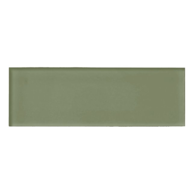 Badge D'identification Couleur solide verte Sage (Devant)