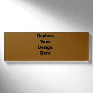 Badge D'identification Créez Votre Propre Brun