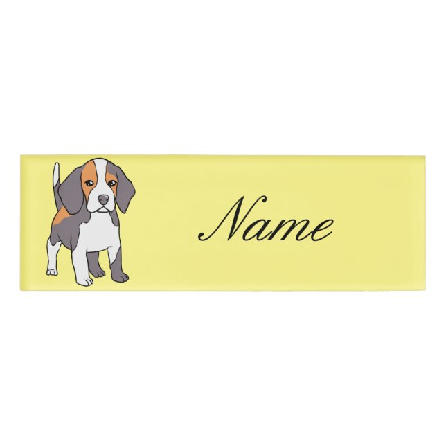 Badge D'identification Cute Beagle (Devant)