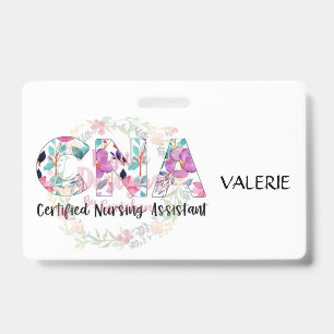 Badge d'identification d'aide-soignante certifié C