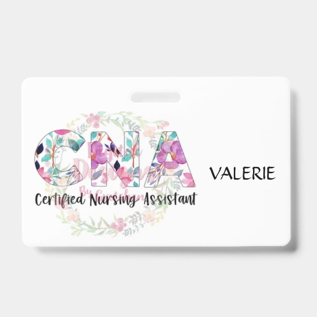Badge d'identification d'aide-soignante certifié C (Avant)
