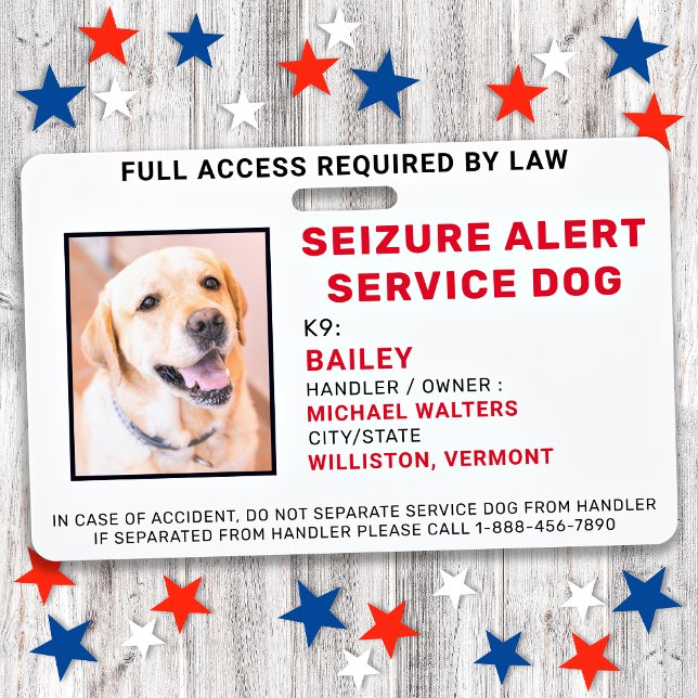 Badge d'identification de chien d'assistance alert (Créateur téléchargé)