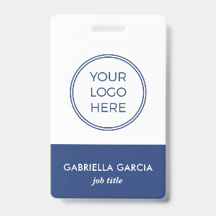 Badge d'identification de code-barres de logo d'em